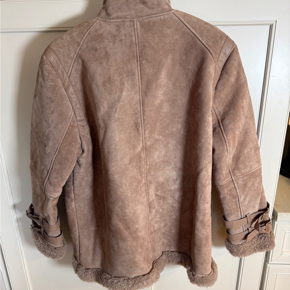 Genuine suede Penny Lane 70’s inspired jacket. Faux shearling. Size 8 - Picture 4 of 9